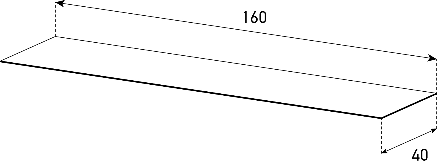 160cm TOP GLASS