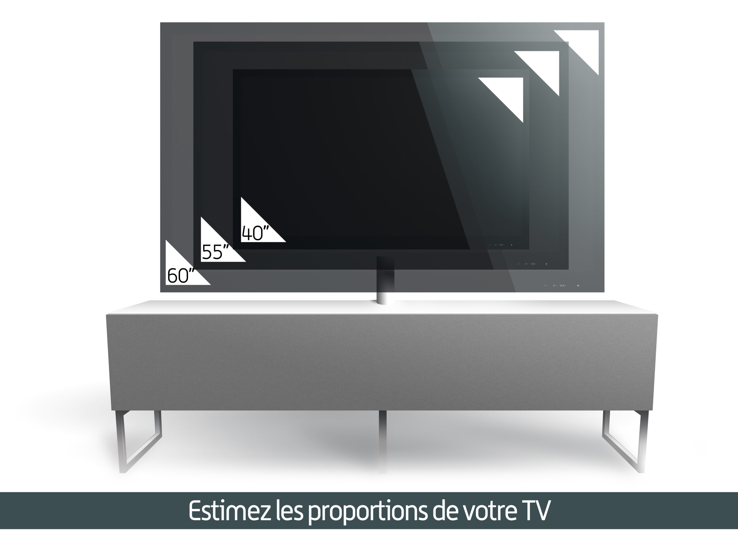 meuble TV face 40-60-160